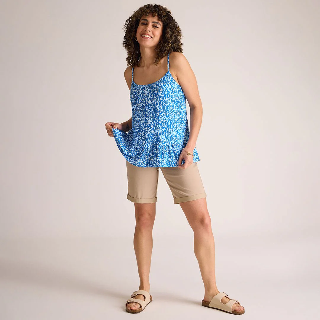 Blue Crepe Strappy Vest - Image 3