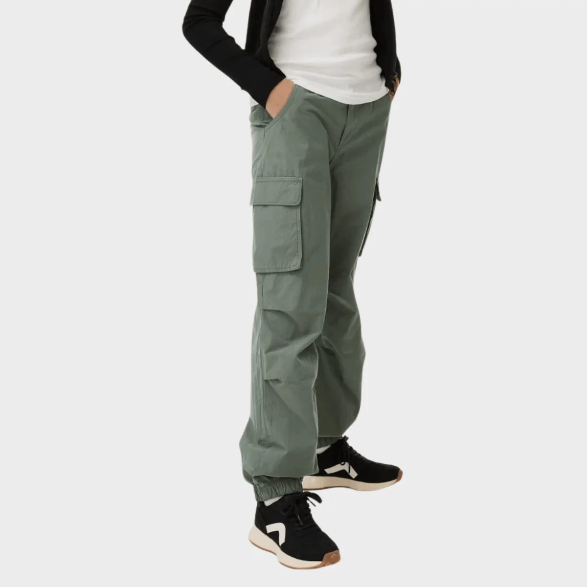 Girls Cotton Khaki Parachute Trouser (6-16Y) - Image 4