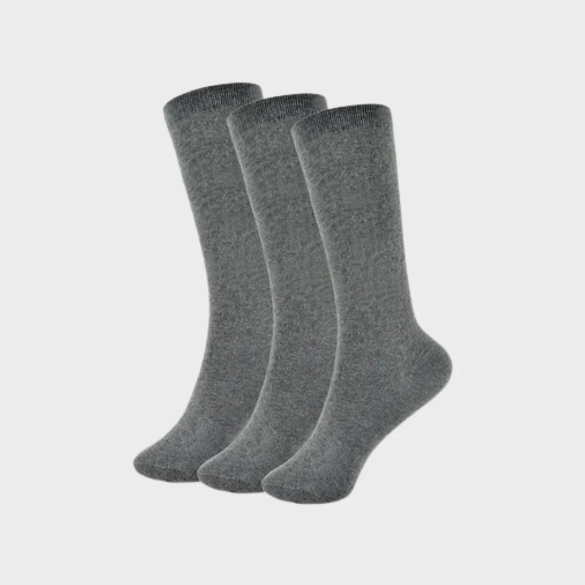 Kids 3 Pack Grey Knee High Socks - Image 3