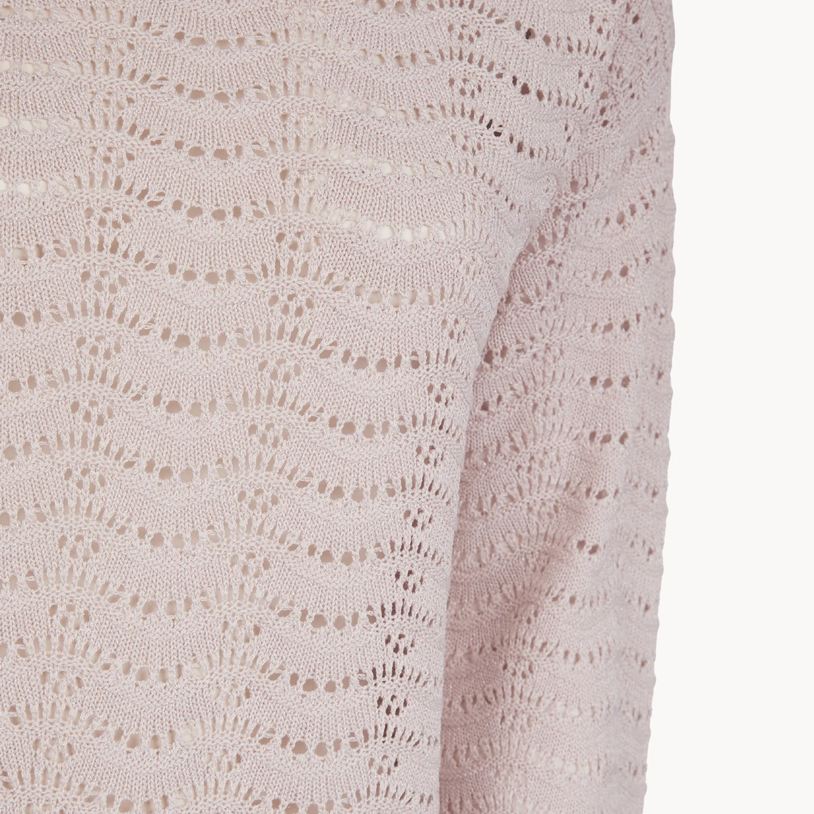 Ladies Pink Lurex Tie Back Jumper - Image 3