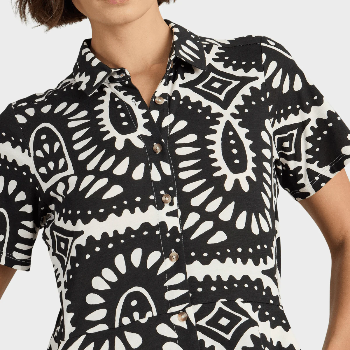 Ladies Organic Cotton Blend Shirt Dress - Image 5