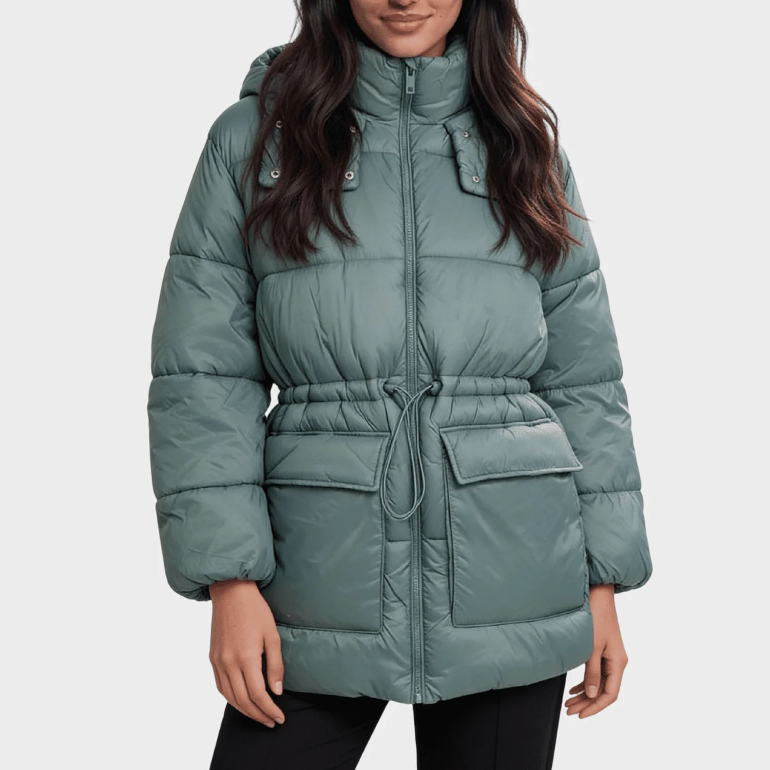 Ladies Sage Puffa Jacket - Image 4