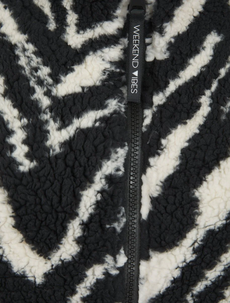 Ladies Zebra Zip Jacket - Image 3