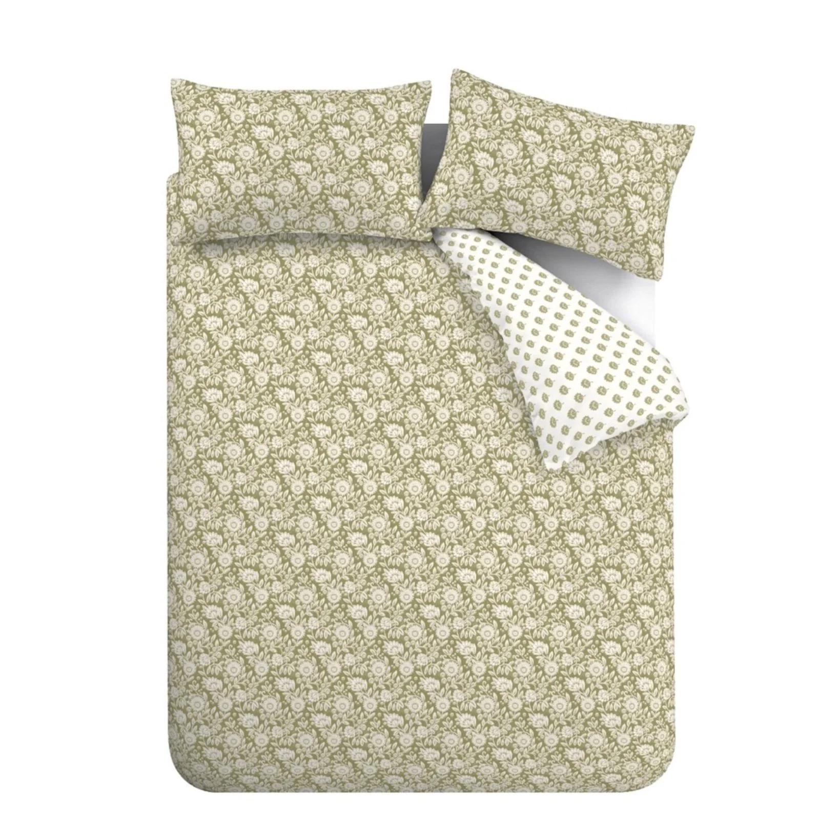 Pineapple Elephant Olive Floral King Quilt Set - Image 5